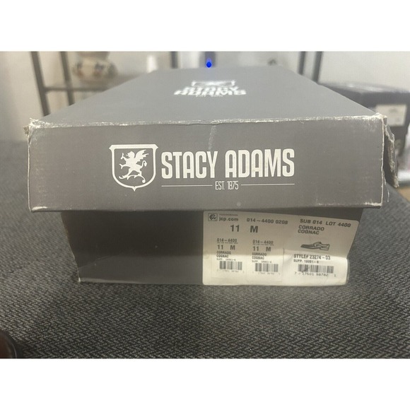 Stacy Adams Corrado Cognac Bike Toe Lace Up Oxford Style Shoes Men’s Size 11 M - Picture 12 of 16